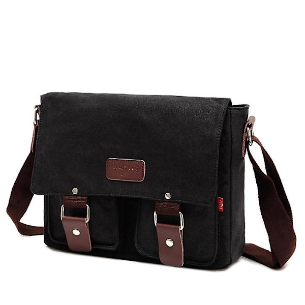 Casual Canvasväska, Retro Herraxelväska black