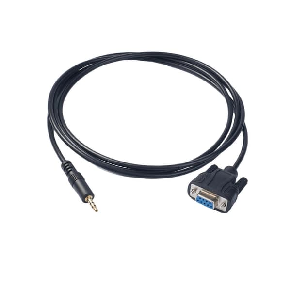 RS232 til 3,5 mm hanstik adapterkabel DB9 9-benet hun 3,5 mm/1/8 tomme stik til stereo- og kommunikationsudstyr Multicolor