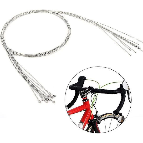 10-pack 2m stålväxelkablar, mountainbikeväxelkablar Cykelväxelkabel, tålig cykelbromskabel 10 st