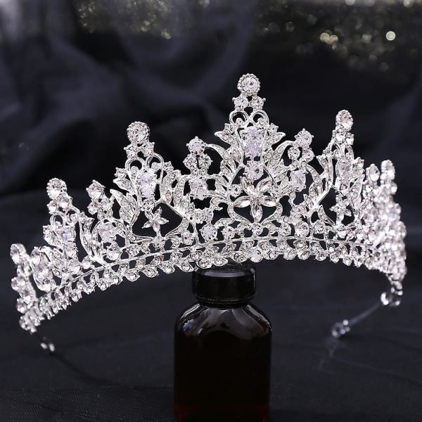 Krone Ornament Brude Bryllup Tilbehør Enkel Legering Diamant-besatt Brude Galvanisering Kjole KC Gold White Zirconium