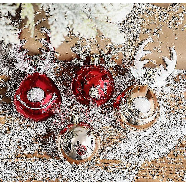 2 Stk Elk Scene Layout Dekoration Juletræ Ornament
