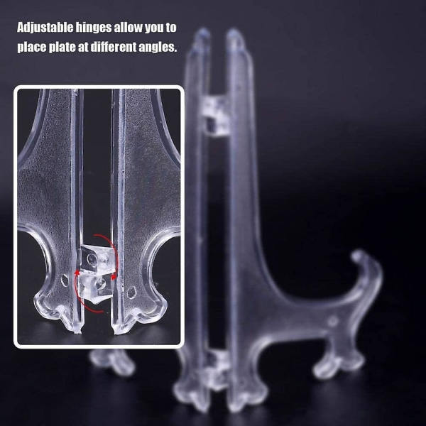 Piao Transparent 5 Tommer 12 Stykker Plast Staffeli Platehyller, Platehyller, Sammenleggbare Tallerkener, Displaystativer For Presentasjon Av Samleplater, B