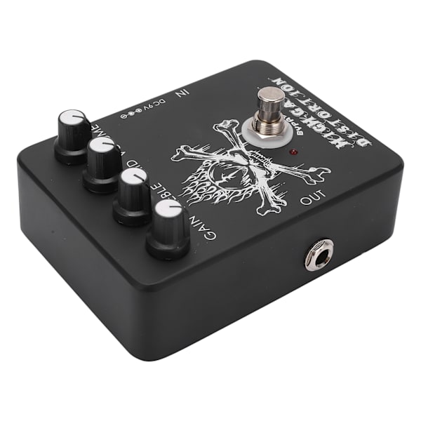 High Gain Distortion Elgitarr Metall Monoblock Effektpedal LED-Blixt 11mA