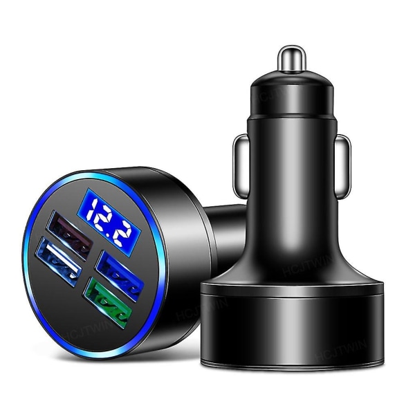 Bil Usb Oplader 4 Port Universal Usb Hurtig opladning til mobiltelefonnavigation 4USB