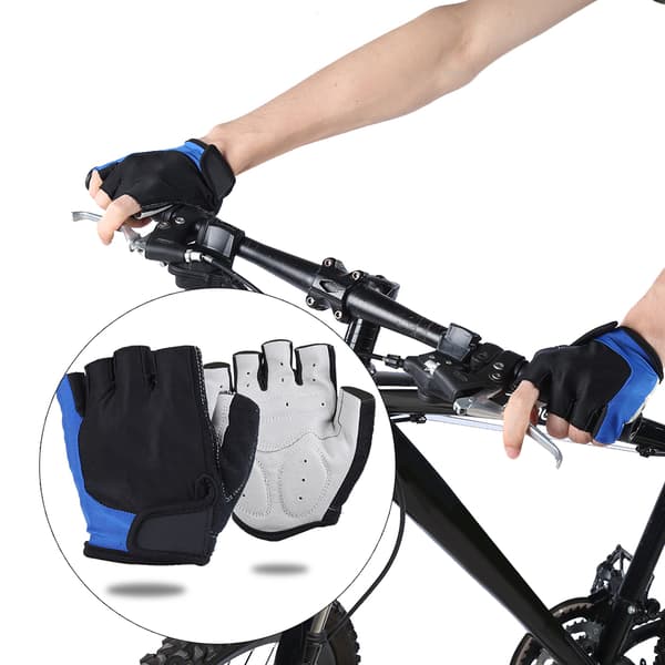Åndbare Stødabsorberende Strikkede Unisex Halvfinger Cykelhandsker