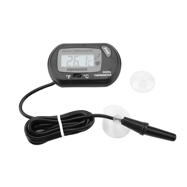 Digitalt Akvarietermometer Temperaturmåler Sort