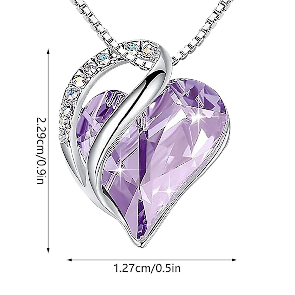 Dame mode diamant halskæde hjerteformet krystal kraveben kæde vedhæng
