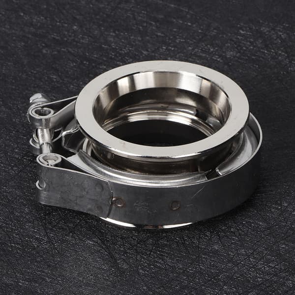 Rustfritt stål V-bånd klemme flens auto eksosrør 2,5 tommer 63mm