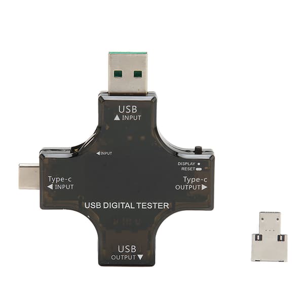USB C Spänning Ström Tester LCD-skärm Hög Noggrannhet 3.6‑32V 0‑5.1A Micro USB Typ C Färgad Tester