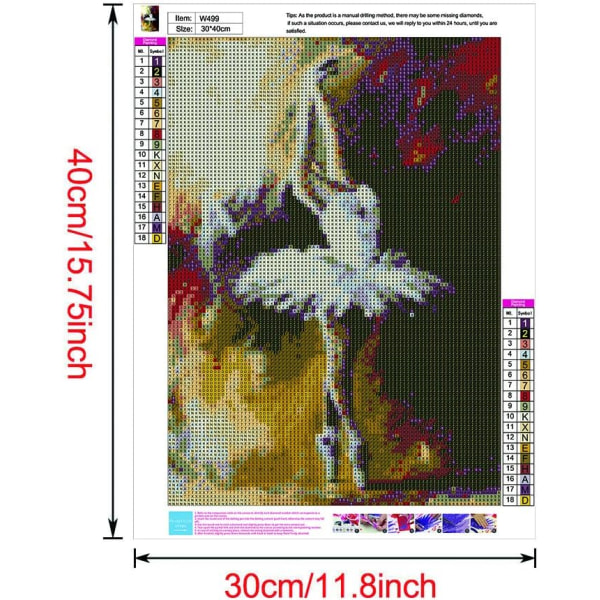 5D Diamond painting Diamond painting Bilder,Balettdansare Dans Full set Stora DIY Diamond painting Måla efter nummer,