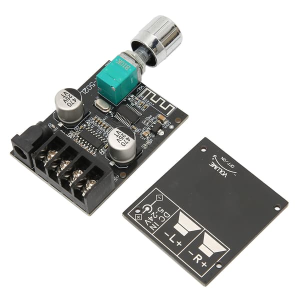 Digitalt effektforsterkerkort Bluetooth 5.0 Mini stereoforsterkermodul med bryter og justerbart volum