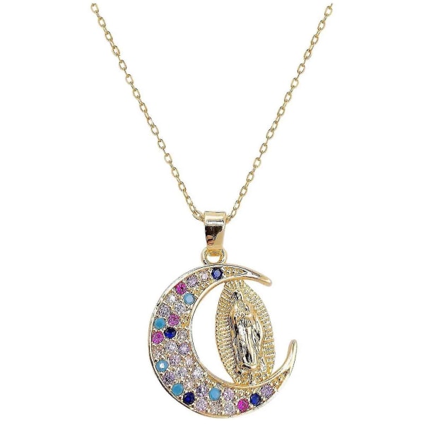 1 st kvinnor Crystal Rhinestone kristna smycken Mary hänge halsband