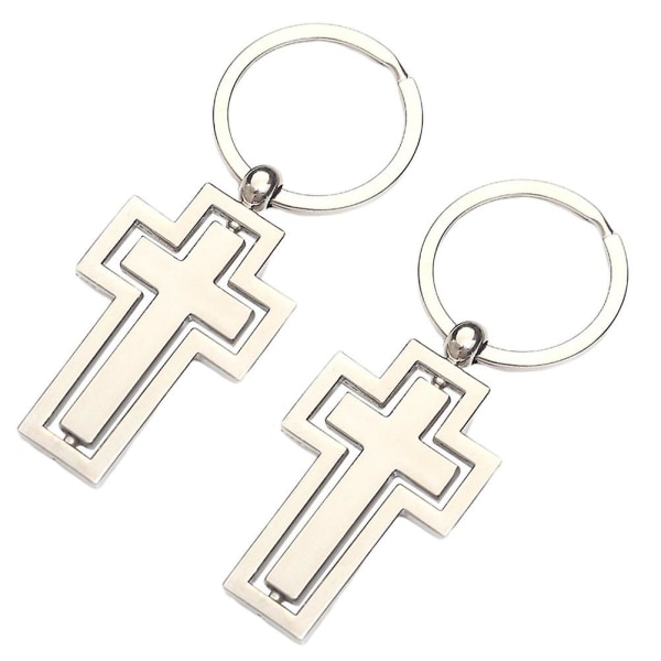2stk Jesus Bag Anheng Nøkkelholder Anheng Crucifix Nøkkelring Cross Nøkkelring