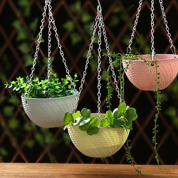 2 st mini vinrankor suckulent plast blomkruka (blå + lila)