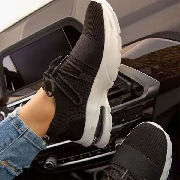 Dam Jogging Sport Sneakers Sneakers Sock Skor Black 40