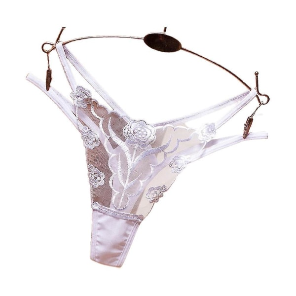 Sexet G-String Kvinder Broderi Strings Undertøj Trusser White