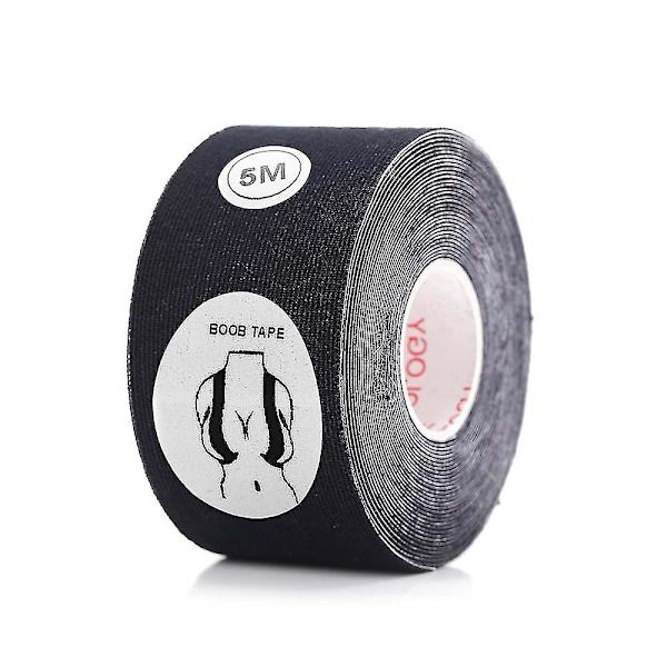 Brystpude med brystpude Push Up usynlig klistermærke Black L - 5CM x 5.0M