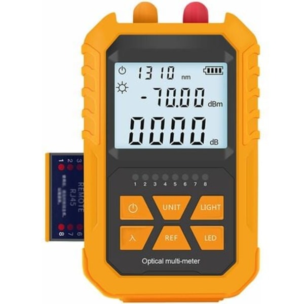 Håndholdt optisk wattmåler med 5 km rødt lys -70~+3Dbm mininettverk optisk strømtester Kabeltester Wattmåler