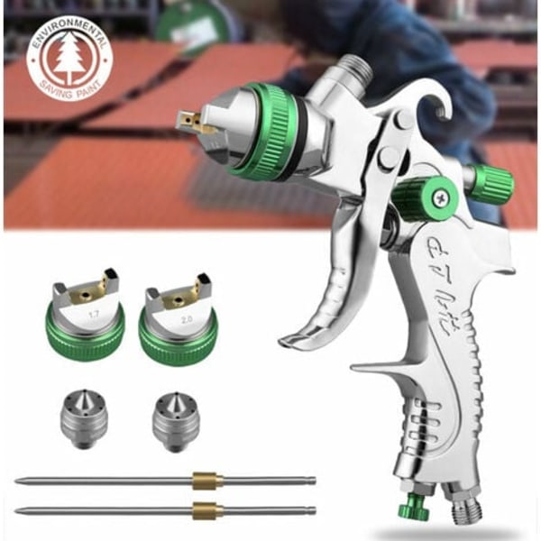 HVLP 600CC högtryckssprutpistolsats med 3 munstycken 4MM/1,7MM/2,0MM