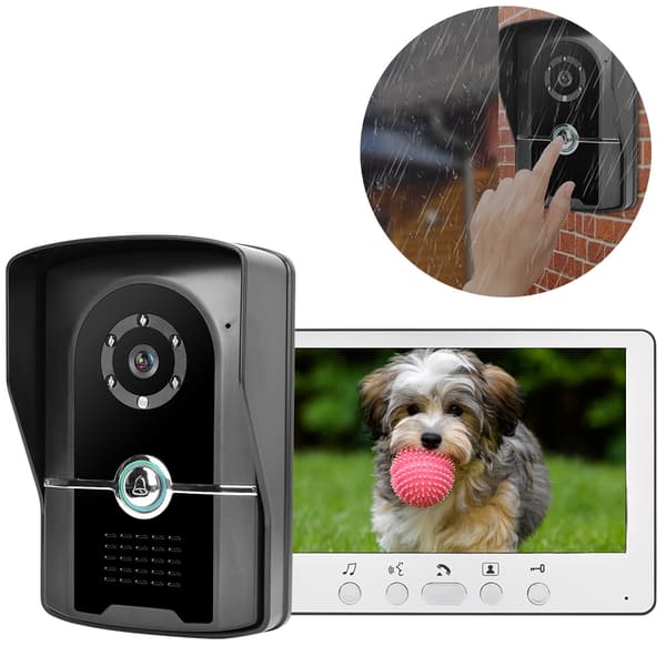 7 tommer TFT LCD Kablet Video Dørtelefon Intercom System IR Nattesyn 110-240V US
