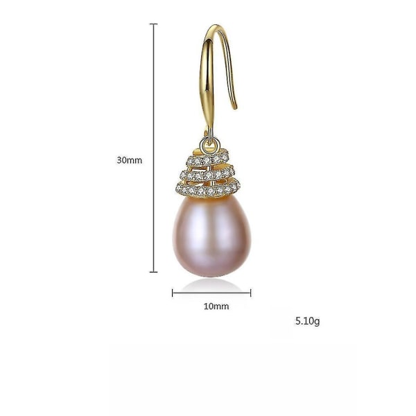korvanapit Purple Pearl Ornament S925 Alloy Zircon Päivittäiseen käyttöön