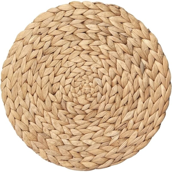 Set , jossa 1 meriheinää (kudottu vesihyasintti) - 30 cm - Pestävä - Pyöreä, luonnollinen,