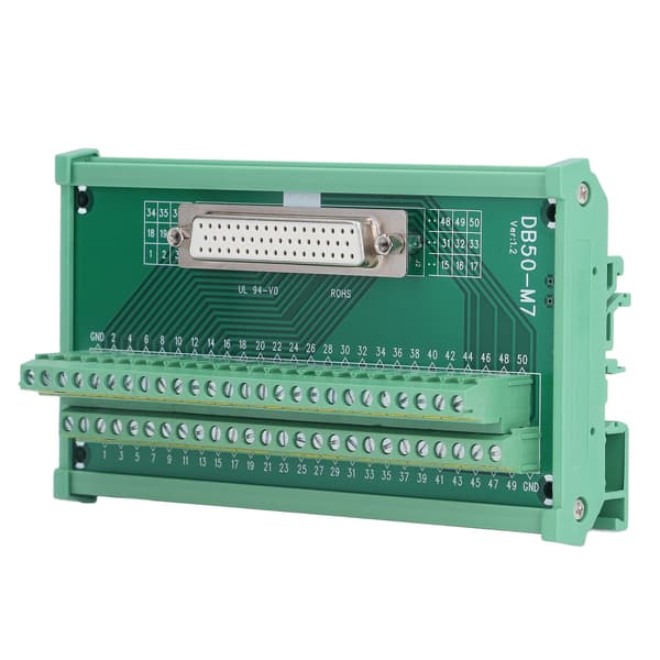 DB50 til Terminal Connector Adapter Plade PCB Board Lige Hun DC60V M7