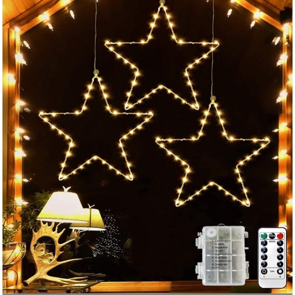 Jule Pentagram lys (3 stk)