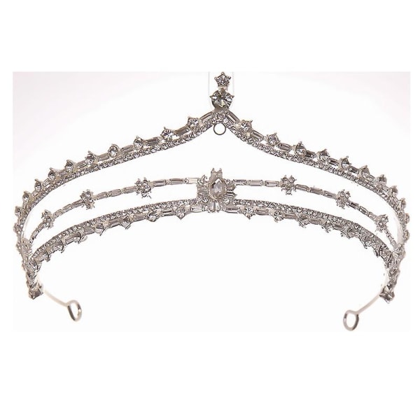 Morsiuskruunun päähineet Retro strassit upotekoristeinen pääpanta Ylellinen kruunu naisten hääpäiville