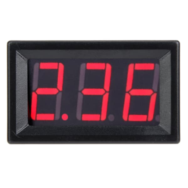 Digital DC-strømvisningspanel - 0-10A Amperemeter - Rød