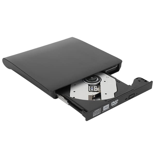 USB 3.0 ekstern DVD CD-brænder optisk drev med skridsikker måtte til bærbar computer stationær sort