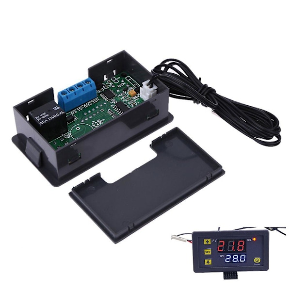 12v 20a W3230 LCD digital termostatkontroller Regulator Høytemperaturalarm
