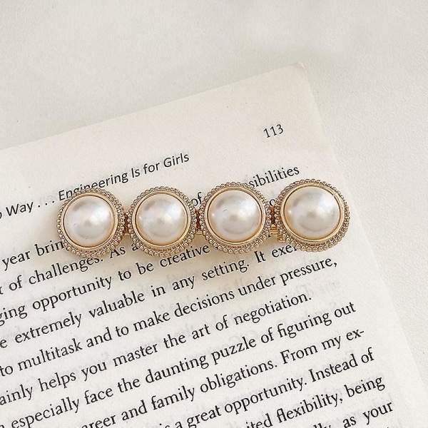 Hårnåler med perler i metall på siden av hårklips Vintage stil hårtilbehør Water Drop Pearl