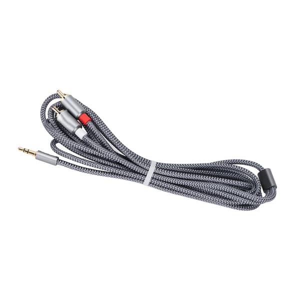 3,5 mm Jack til 2 RCA Aux Lydkabel til Effektforstærker Højttaler 3m