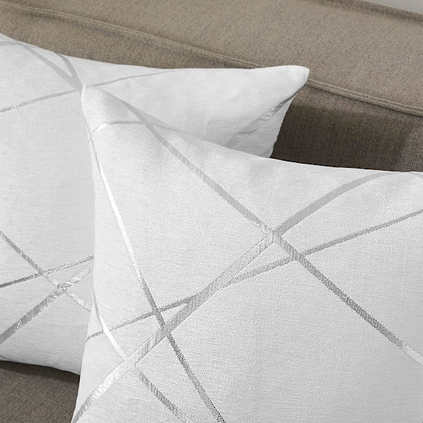 Koristeellinen sohvatyynyliina, sohva paksu tyynynpäällinen, neliönharmaa luksustyyny 2 settiä 55*55 cm Blanc