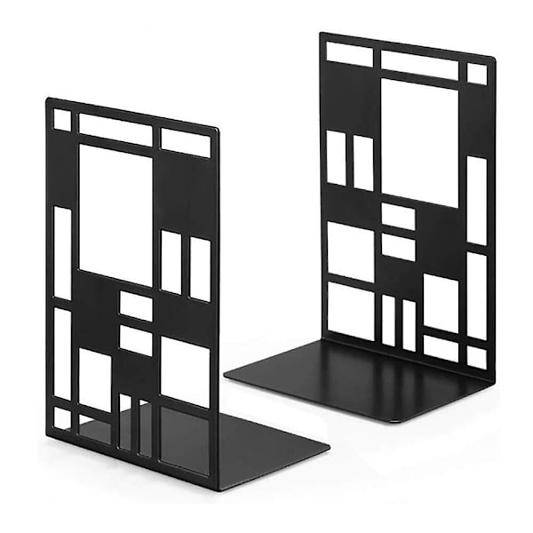Set, metalliset kirjankannattimet, mustat kirjankannattimet, design-kirjatelineet, liukumaton pohjahylly lapsille, toimisto, koulu, olohuone, kirjakauppa ja kirjasto
