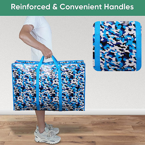 Flyttväska Vävd förvaringsväska Snakeskin Vattentät förvaringsväska blue