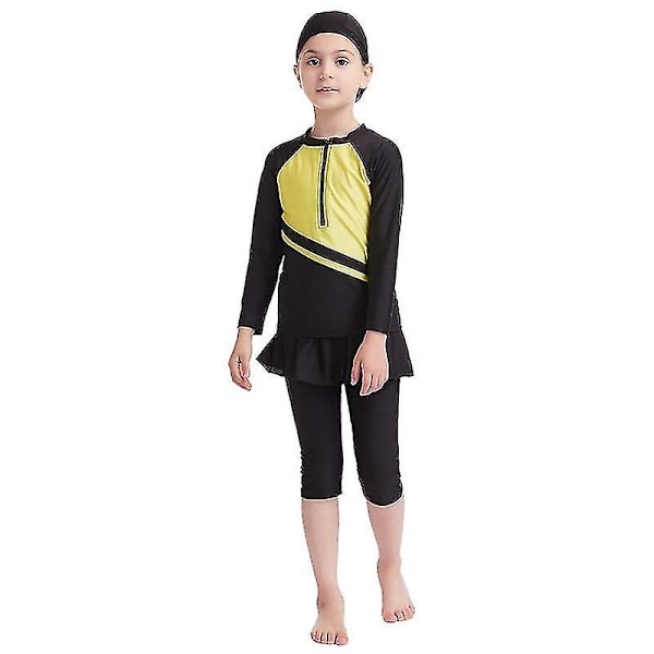 3-15 år flickor simdräkter Islamiska badkläder Burkini 7-8 Years