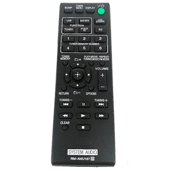 erstatning Rm-amu187 til Sony Personal Audio System Fjernbetjening Gtk-n1bt Fernbedienung