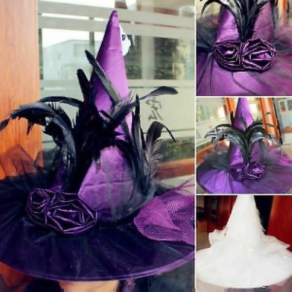 Heksehat voksen kostume Halloween rollespil dekoration