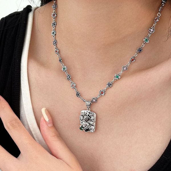 Armbånd 925 Sølvsmykker Flower Stud Fashion Jewelry Ac8127 C262