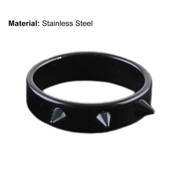 Bærbar Ring Easy Match Rustfritt stål Dekorativ Utsøkt Finger Ring For Daily Black