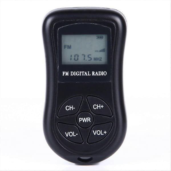 Mini FM stereoradio bærbar digital mottaker med LCD-skjerm