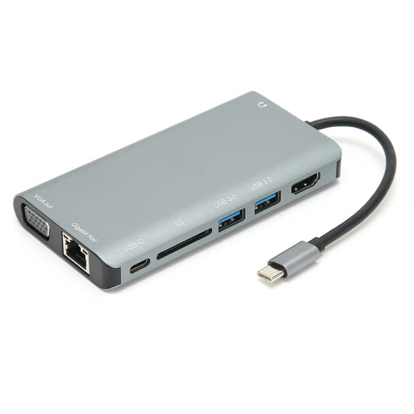 8-in-1 USB C -telakointiasema HDMI VGA USB 3.0 -sovittimella