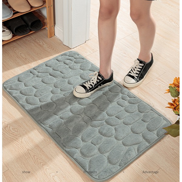 Pebble Waffle Golvmattor (grå, 40*60 cm)