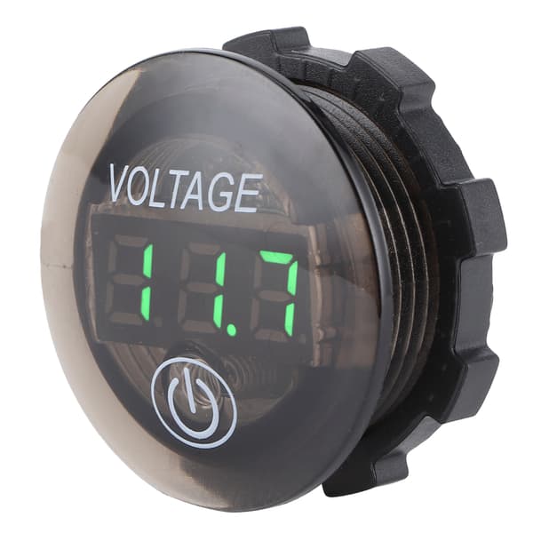 Universal LED DC Digital Voltmeter Bil Batteri Spændingsmåler 12V 24V Touch Switch Grøn