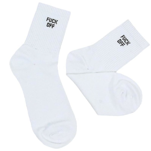 unisex nyhet Rolig strumpa Letter Slogan Crew Socks