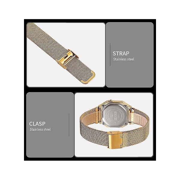 Led-armbåndsur med spejldesign til mænd 1639-gd