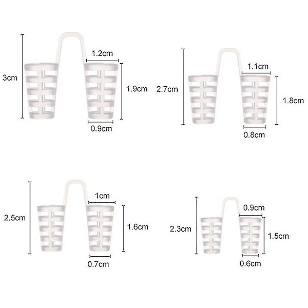 8 st/ set Silikon Nose Vent Clip Anti Snarkning Device Nasal Dilators Hjälper bättre sömn