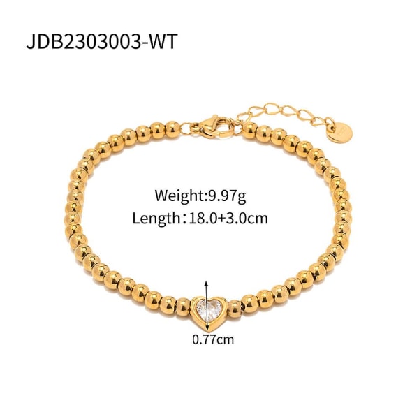 Armbånd Hjerte Daily Outfit Metallic Element B1394 JDB2303003-WT